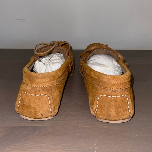 Zara Tan Suede Moccasin Loafers - Women’s Size 37 - Picture 5 of 8